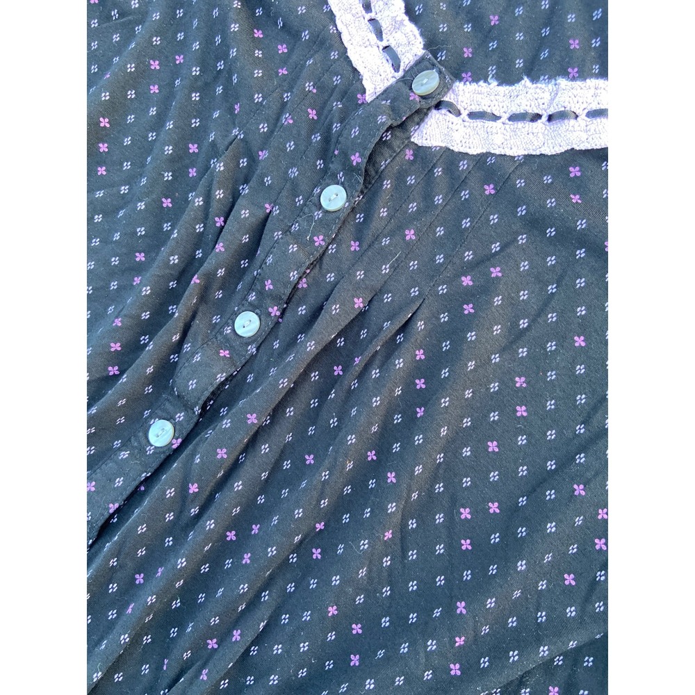 Secret Treasures Womens XL 16-18 Pajama Set Black Purple Diamond Print 2pc Sleep - Picture 3 of 3